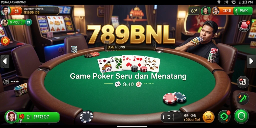 Tampilan gameplay seru dari 789BNL dengan berbagai jenis permainan poker.