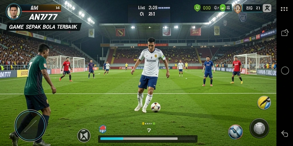 Tangkapan layar utama AN777 yang menampilkan aksi seru di lapangan.