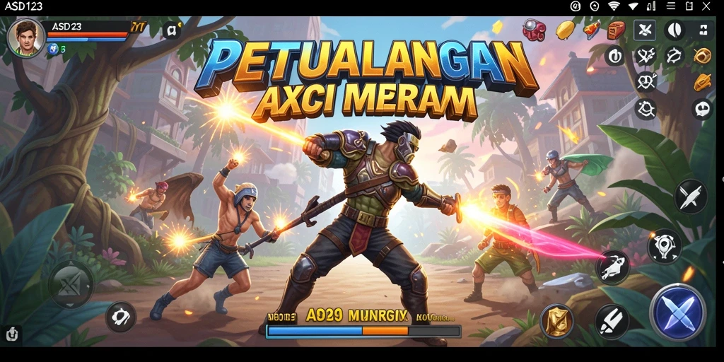 Menampilkan aksi mendebarkan dalam gameplay ASD123.