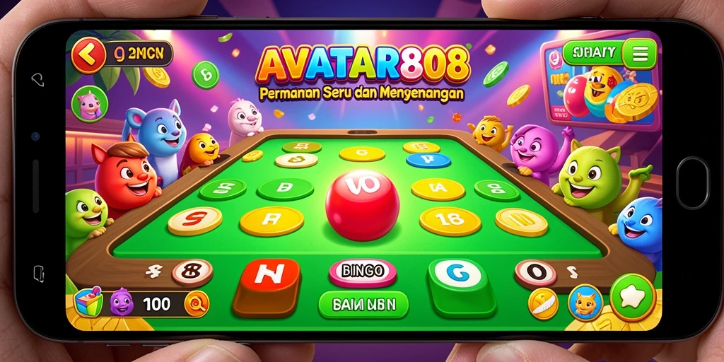 Tampilan gameplay utama AVATAR808 yang seru dan interaktif.