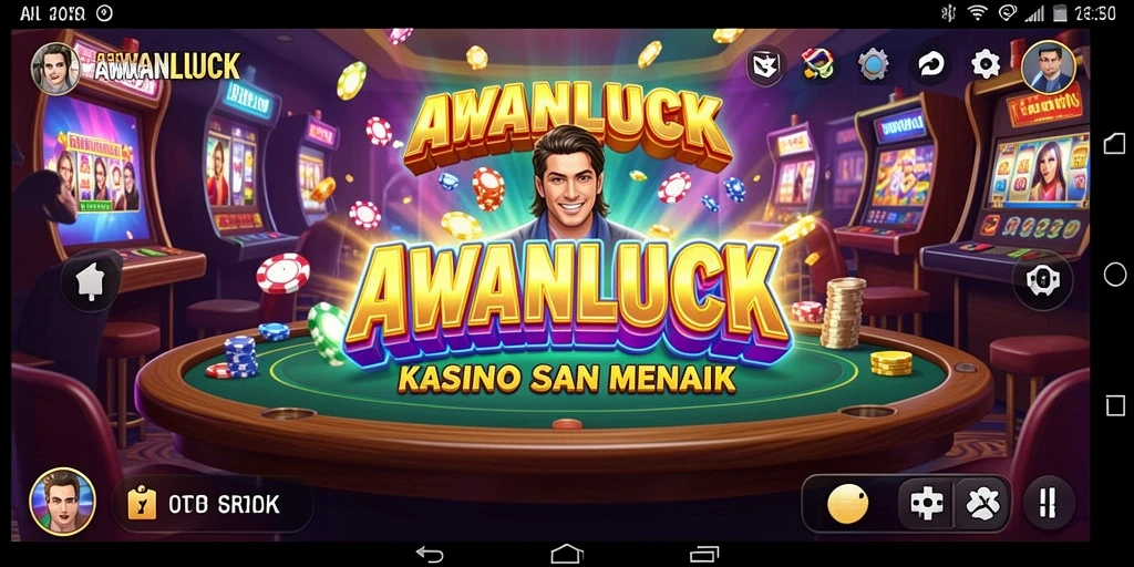 Screenshot menunjukkan pemain menikmati permainan Kasino yang mendebarkan.