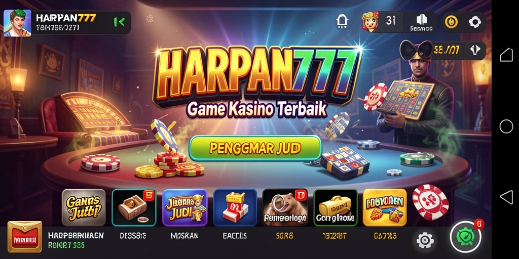 Tampilan utama gameplay Kasino yang menarik di HARAPAN777.