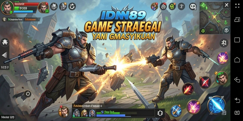 Tangkapan layar IDN89 menampilkan aksi intens dan strategi mendalam.