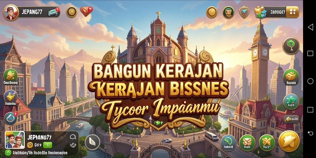 Screenshot gameplay JEPANG77 yang menampilkan manajemen bisnis yang seru.