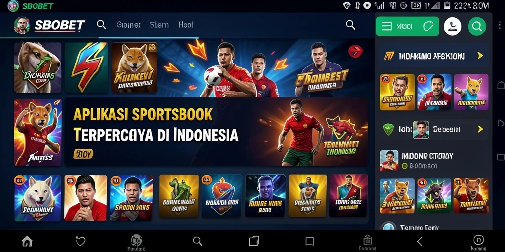 Screenshot SBOBET menampilkan tampilan antarmuka taruhan olahraga yang dinamis.