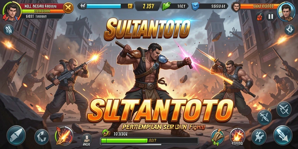Screenshot gameplay SULTANTOTO menampilkan aksi pertarungan yang mendebarkan.
