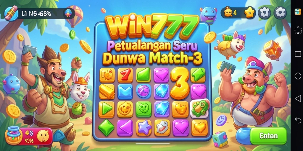 Tampilan menawan dari gameplay <strong>WIN777</strong> saat mencocokkan item